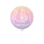Moderner farbiger Glitzer Glitzern Personalisiert  Ballon<br><div class="desc">Moderner farbiger Glitzer Glitzern Personalisiert Name</div>