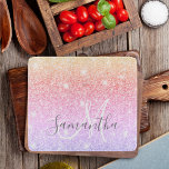 Moderner farbiger Glitzer Glitzern Personalisiert  Schneidebrett<br><div class="desc">Moderner farbiger Glitzer Glitzern Personalisiert Name</div>