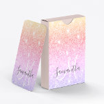 Moderner farbiger Glitzer Glitzern Personalisiert  Spielkarten<br><div class="desc">Moderner farbiger Glitzer Glitzern Personalisiert Name</div>