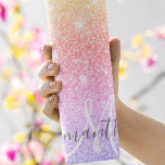 Moderner farbiger Glitzer Glitzern Personalisiert  Thermosbecher<br><div class="desc">Moderner farbiger Glitzer Glitzern Personalisiert Name</div>