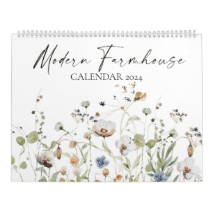 Moderner Farmhaus-Kalender 2024 Kalender