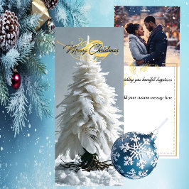 Moderner Feather Weihnachtsbaum | FOTO Feiertagskarte