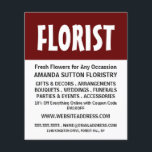 Moderner, feiner, florentinischer Flyer für Werbun<br><div class="desc">Moderner,  feiner,  floristrischer Flyer für Werbung im Business Card Store.</div>