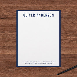 Moderner, feiner Name mit EDITABLE Border Color Briefbogen