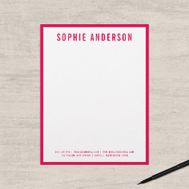 Moderner, feiner Name mit EDITABLE Border Color Briefbogen
