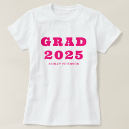 Moderner, feiner Retro-Typografie Hot Pink-Abschlu T-Shirt
