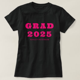 Moderner, feiner Retro-Typografie Hot Pink-Abschlu T-Shirt