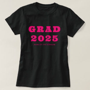 Moderner, feiner Retro-Typografie Hot Pink-Abschlu T-Shirt