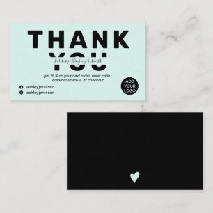 Moderner, feiner Schriftart Minze aquamarine Ordnu Visitenkarte
