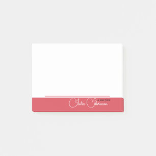 Moderner Feminin Script Hibisken Rot Minimalistisc Post-it Klebezettel