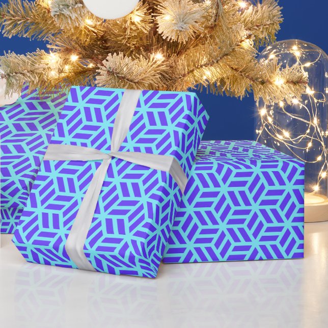 Moderner festlicher künstlerischer geometrischer T Geschenkpapier (Feiertage)
