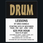 Moderner, fett, trommelnde Lektionen Werbung Flyer<br><div class="desc">Moderne,  kühne,  trommelnde Lektionen Werbe-Flyer durch den Business Card Store.</div>