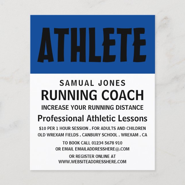 Moderner, fett- und athletischer Lesson Advert Fly Flyer (Vorne)