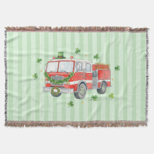 Moderner Feuerwehrmann St. Patrick's Day-Feuerwehr Decke