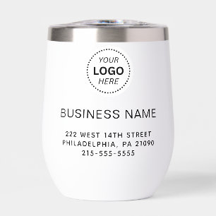 Moderner Firmenname oder Logo Thermal Wine Tumbler