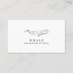 Moderner Fisch Aquarium Whale Visitenkarte