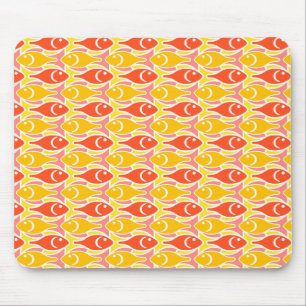 Moderner Fisch, Mandarine orange Mousepad