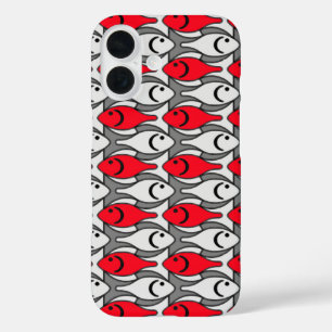 Moderner Fisch, rot und grau / grau title_seo2