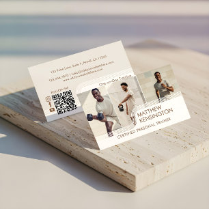 Moderner Fitness-Coach Personal Trainer Foto Layou Visitenkarte