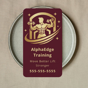 Moderner Fitness-Personaltrainer Bodybuilding-Coac Visitenkarte