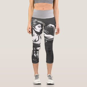 Moderner Fitness-Trainer Bodybuilding-Gym-Insturkt Capri Leggings