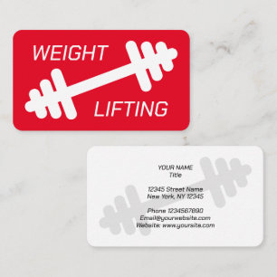 Moderner Fitness-Trainer Krafttraining-Coach rot Visitenkarte