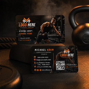 Moderner Fitnessstudio-Personal-Trainer Visitenkarte