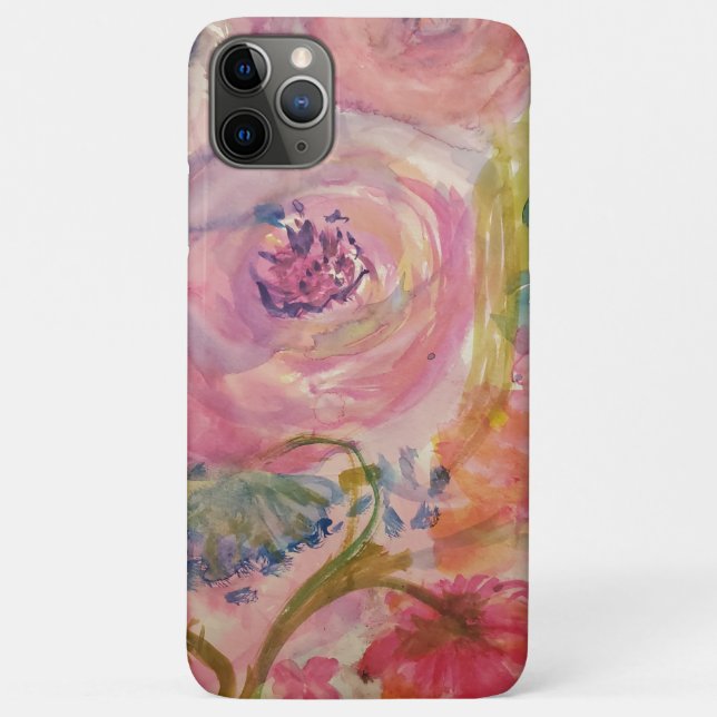 MODERNER FLORAL MIT NAME Case-Mate iPho iPhone Hülle (Rückseite)