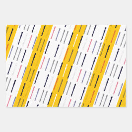 Moderner Flute Einfache Coole Musik Minimaler Flut Geschenkpapier Set