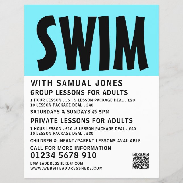 Moderner Flyer für Badewerbung (Vorne)