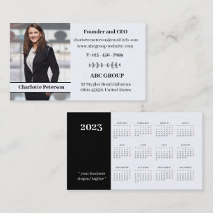 Moderner Foto 2023 Kalender   Visitenkarte