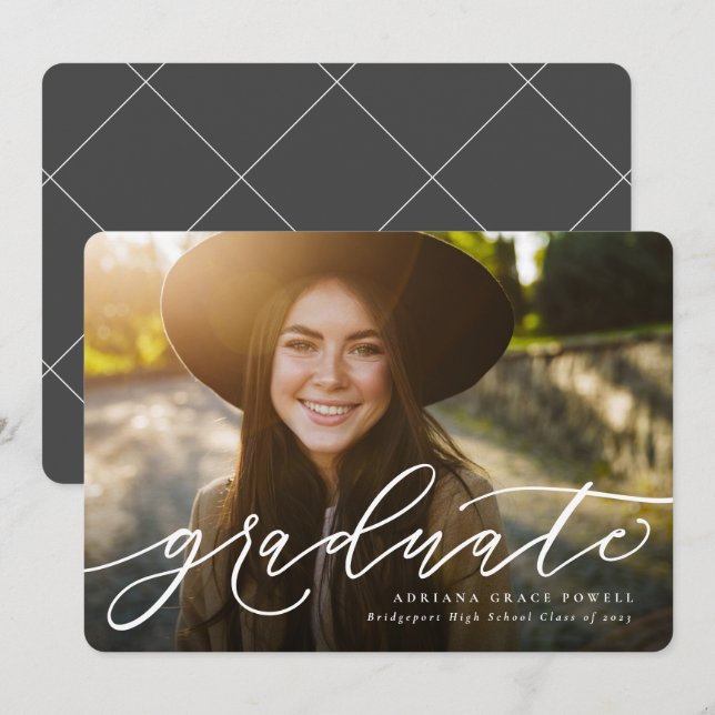 Moderner Foto-Abschluss Ankündigung (Vorne/Hinten)