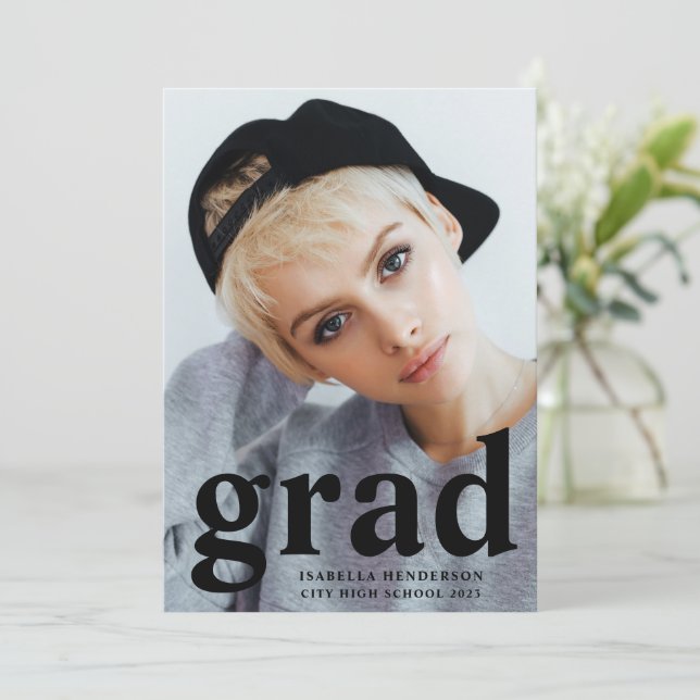 Moderner Foto-Abschluss Ankündigung (Stehend Vorderseite)