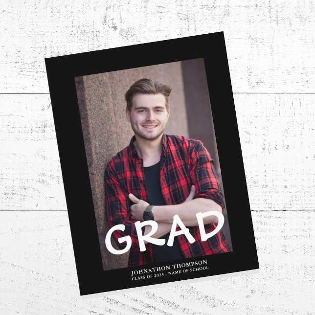 Moderner Foto Abschluss Ankündigungspostkarte (Von Creator hochgeladen)