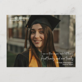 Moderner Foto Abschluss Einfach Dankeschön Zitat Postkarte