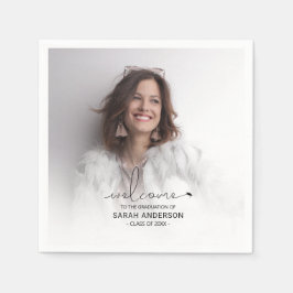 Moderner Foto Abschluss Serviette