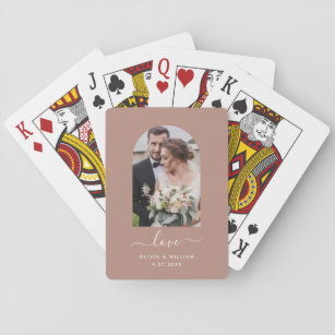 Moderner Foto Arch   Terracotta-Liebe Spielkarten