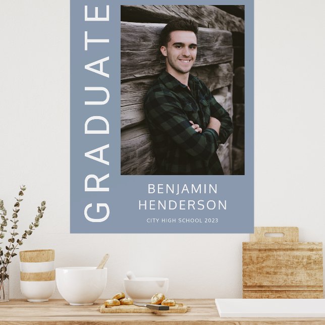 Moderner Foto Boy Blue Abschluss Poster (Küche)