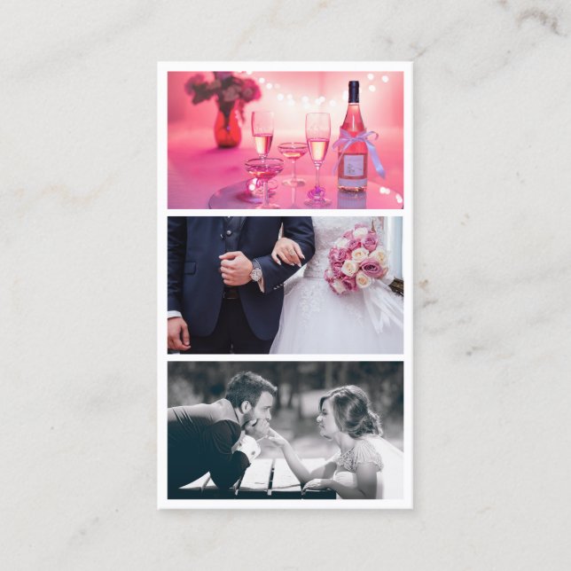 Moderner Foto-Collage-Fotograf Visitenkarte (Vorderseite)