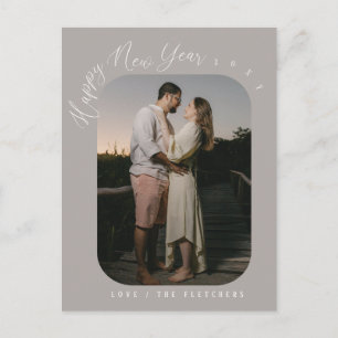 Moderner Foto-Happy New Year Postkarte