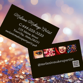 Moderner Foto Makeup Artist mit QR-Code Telefonnummerkarte