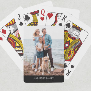 Moderner Foto Name Spielkarten