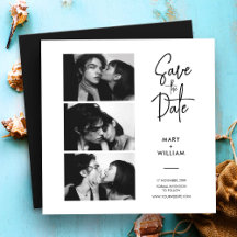 Moderner Foto-Stand Save the Date Hochzeitsmagnet