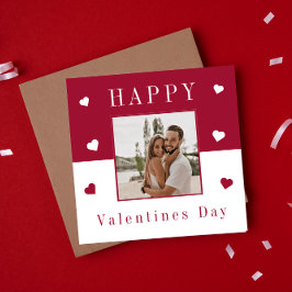 Moderner Foto-Valentinstag mit minimaler Typografi Einladung