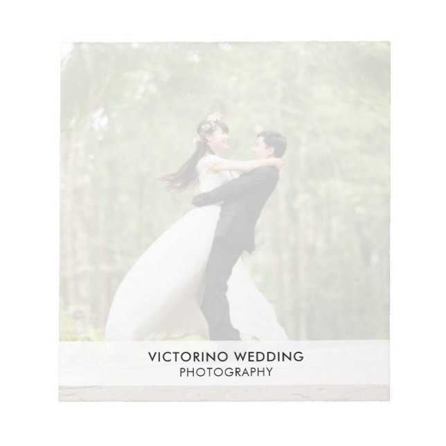 Moderner Fotograf Einfaches elegantes Foto Notizblock (Vorderseite)