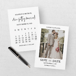 Moderner Fotokalender Save The Date Einladung