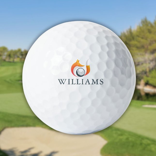 Moderner Fox- und Ball-Personalisierter Name Golfball (Modern Fox And Ball Personalized Name)