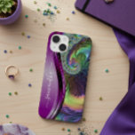 Moderner Fraktal Lila Handgeschriebener Name Case-Mate iPhone 14 Hülle<br><div class="desc">Dieses Design ist auch auf anderen Telefonmodellen erhältlich. Wählen Sie Gerätetyp aus, um andere iPhone-, Samsung Galaxy- oder Google-Hüllen zu sehen. Einige Stile können geändert werden, indem Sie Style auswählen, wenn dies eine Option ist. Dieses Design kann in dem Bereich personalisiert werden, der durch das Ändern des Fotos und/oder Textes...</div>