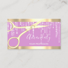 Moderner Friseur Coiffeur Schere Tropfen Park Visitenkarte