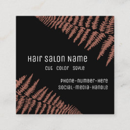 Moderner Friseur | Mauve Ferns - Quadratische Visitenkarte